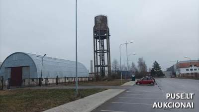 Pramoninis vandentiekis ir vandens bokštas Marijampolėje, unikalus nr. 4400-0778-7724, pradinė kaina 1214 EUR