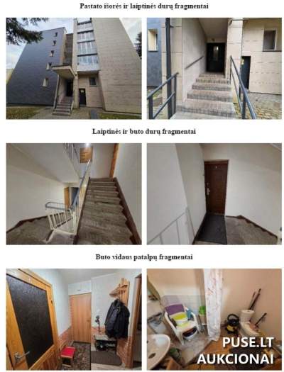 1 kambario butas Zarasuose, Vytauto g. 40A, 33.67 kv.m, 22400 EUR - Antstolių varžytynės