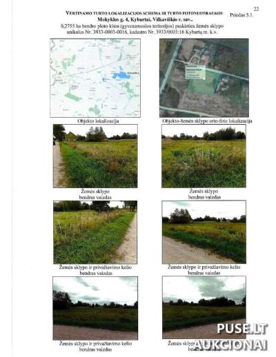 Žemės sklypas Kybartuose, Mokyklos g. 4, gyvenamosios teritorijos paskirtis, pradinė kaina 8580 EUR