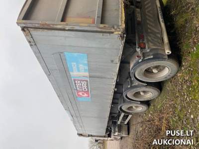 SCANIA R114 vilkikas su GTI NUTZFAHRZ savivarte puspriekabe 10000 EUR pradinė kaina