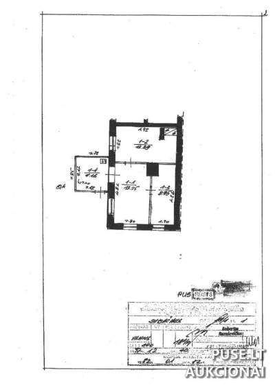 Parduodamas 42 kv.m butas Vilniaus senamiestyje, Subačiaus g. 111, pradinė kaina 75840 EUR