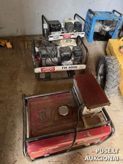 Parduodami generatoriai kaip vienas turtinis objektas Šiauliuose, pradinė kaina 5302 EUR