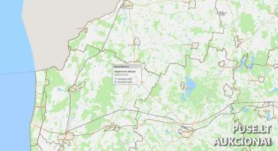 1.88 ha žemės ūkio paskirties sklypas Kretingos rajone, Žvainių kaime, pradinė kaina 3260 EUR