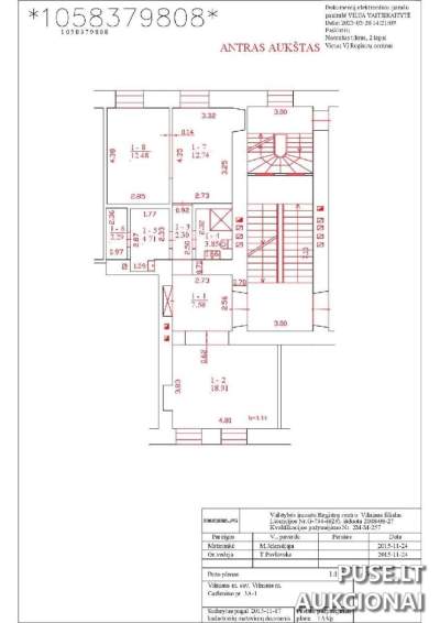 Parduodamas 64 kv. m, 1/1 dalies butas Vilniuje, Gedimino pr. 3A, pradinė kaina 286400 EUR