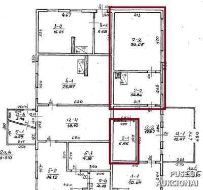 Nebrangus 38 kv.m butas Pakruojo r. sav. Rozalimui, pradinė kaina 338 EUR