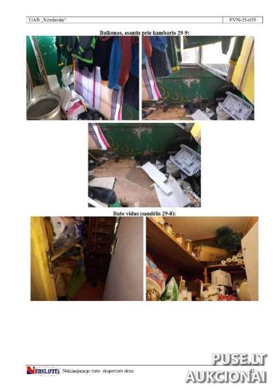 1/5 dalis buto Vilniuje, Viršuliškių g. 20, 63 kv. m, 12000 EUR pradinė kaina