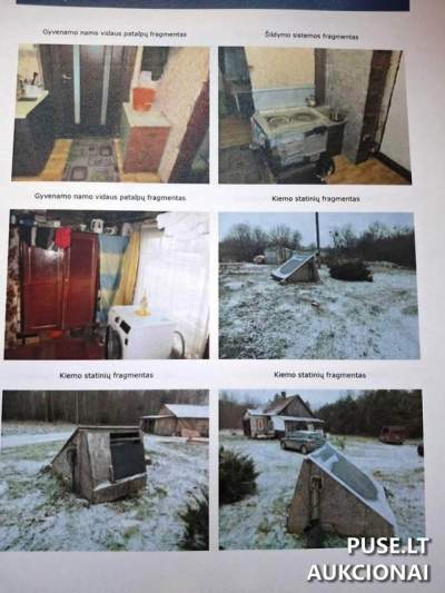 Parduodamas gyvenamasis namas Kauno r. sav. Batniavos k. su 13600 EUR pradine kaina