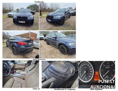 Pirmosios kategorijos BMW X6 M50d 2012 dyzelinis visureigis Kaune, pradinė kaina 10160 EUR