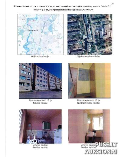 2 kambarių buto 2/5 dalys Marijampolėje, Kokolos g. 3, su rūsiu - Pradinė kaina 18400 EUR