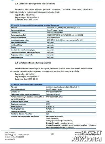 Parduodamas butas Joniškio rajone, Latveliškių k. 7-4, pradinė kaina 909 EUR, 42 kv.m