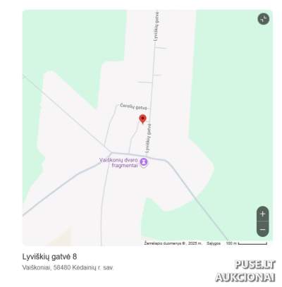 Butas su rūsiu Kėdainių rajone, Vaiškonių k., 54 kv. m., pradinė kaina 2400 EUR