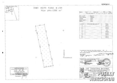 Žemės sklypo 1/4 dalis Vilniuje, kadastr. nr. 0101/0164:876, parduodama už 2760 EUR