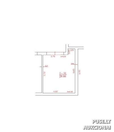 Garažo boksas 28.66 kv. m Pabradėje, Arnionių g. 22A, pradinė kaina 4100 EUR