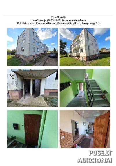 Pirmosios kategorijos butas Rokiškio rajone, Panemunėlio seniūnijoje, už 4160 EUR