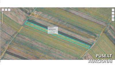 Parduodamas 0.3896 ha žemės ūkio paskirties sklypas Pasvalio r., Girsūdų k., su 1/6 dalies pardavimu, pradinė kaina 243 EUR