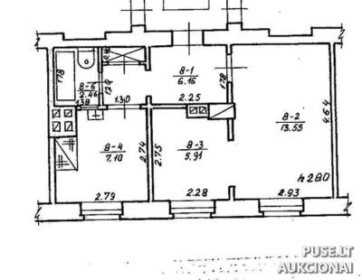 Išparduodamas 35.18 kv. m. mažesnio ploto butas Radviliškio rajone, Tyrulių miestelyje, Žalgirio g. 3-8, pradinė kaina 1700 EUR