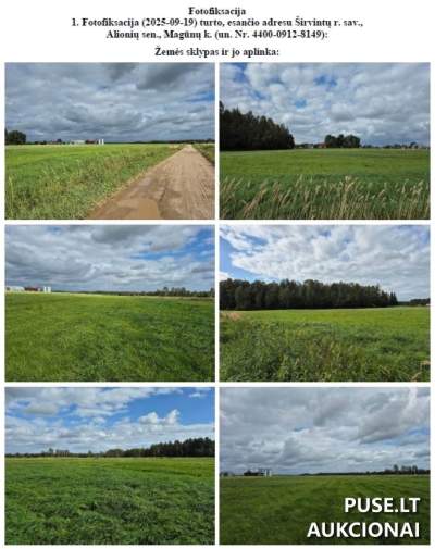 Parduodamas 1.17 ha žemės ūkio sklypas Širvintų rajone nuo 600 EUR pradinės kainos