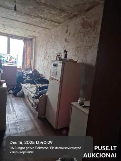 Kambarys bendrabutyje Elektrėnuose Rungos g. 20, pradinė kaina 10400 EUR, 1/2 dalis