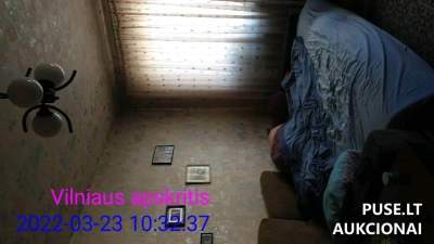 3 kambarių buto dalis (5/16) Vilniuje, Įsruties g. 16, su daliniu savininkų įsiskolinimu, pradinė kaina 26000 EUR