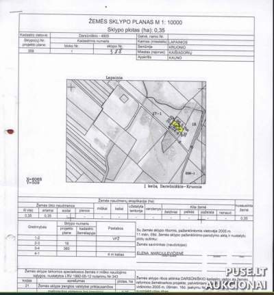 Žemės ūkio paskirties žemės sklypas Kaišiadorių rajone, Lapainios kaime, 0.35 ha, pradinė kaina 1600 EUR