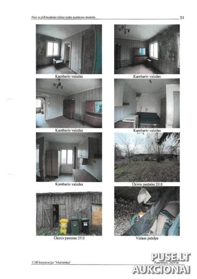 Patalpos-butas Biržų r. Vabalninke Kosmonautų g. 14-2, 33.77 kv.m, pradinė kaina 440 EUR