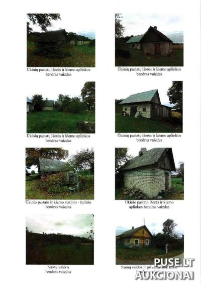 Žemės sklypas su ūkiniais pastatais Šalčininkų rajone, Pėpių k., pradinė kaina 10880 EUR