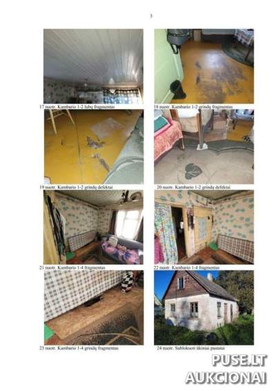 Gyvenamasis namas Radviliškyje, buto dalis 9/16, pradinė kaina 4140 EUR – Antstolių varžytynės