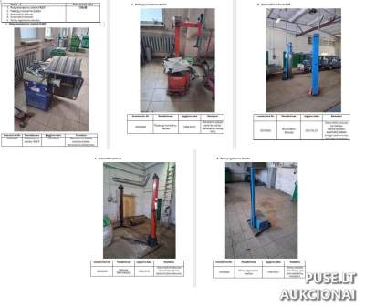 Automobilių įrangos komplektas Kaune pradinė kaina 916 EUR - ratų balansavimo ir padangų montavimo staklės