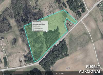 Žemės ūkio paskirties sklypas Alytaus rajone, Rokančių kaime, 1.7541 ha, pradinė kaina 2280 EUR