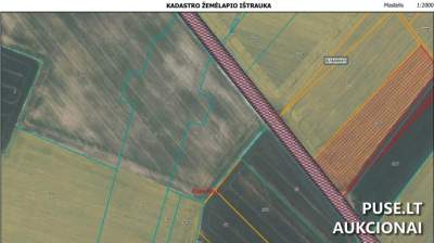 Žemės ūkio paskirties žemės sklypas Pasvalio r. sav., Vingrelių k. (1.0594 ha) pradinė kaina 5340 EUR