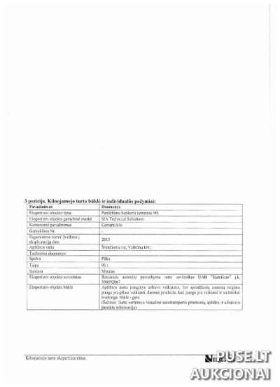 Perdirbimo bunkeris cementui 90t Švenčionių rajone, pradinė kaina 17550 EUR be PVM