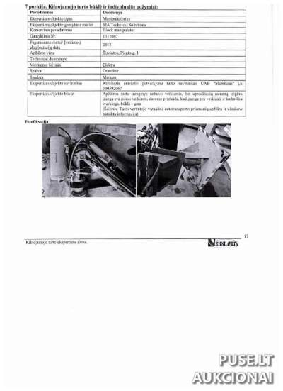 Manipuliatorius Block manipulator parduodamas aukcione Širvintose, pradinė kaina 29499 EUR