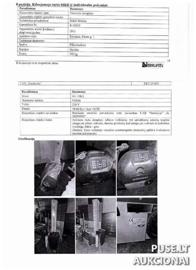 Pakavimo įrenginys Robot Motion aukcione Širvintose, pradinė kaina 17177 EUR