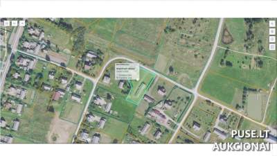 Parduodama 0.1092 ha žemės sklypo dalis Kelmės r., Kiaunorių k. už 4350 EUR pradinę kainą