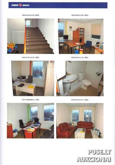 Administracinės paskirties pastatas Šiauliuose, Bačiūnų g. 12, 481.93 kv.m, pradinė kaina 812640 EUR