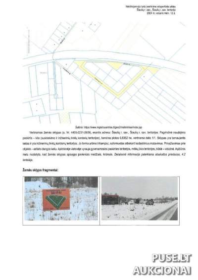 Žemės sklypas Šiaulių r. 0.8352 ha miškas po 6342 EUR antstolių aukcione