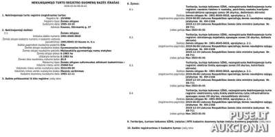 169/1083 dalis žemės sklypo Kaune Skirmanto g. 27 parduodama aukcione nuo 20000 EUR