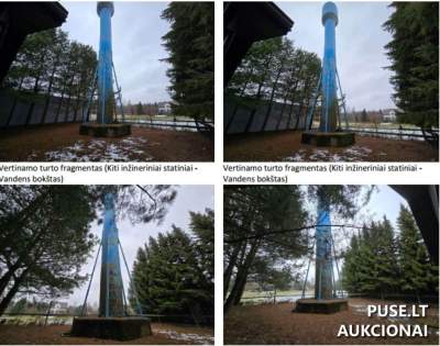 Vandens bokštas Kauno r. sav., Ringaudų k. - Plieninė 45 m³ konstrukcija, pradinė kaina 3100 EUR