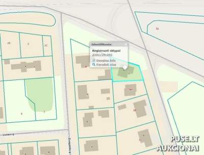 Žemės sklypo dalis Klaipėdoje, Vėjo g. 56, su neįregistruotu namu, 28200 EUR