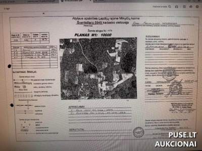 1/2 dalies 4.93 ha žemės sklypas Lazdijų rajone, Mikyčių kaime, pradinė kaina 4260 EUR