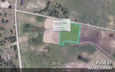 1 hektaro žemės ūkio sklypas Varėnos rajone, Kirklionių kaime, pradinė kaina 3200 EUR