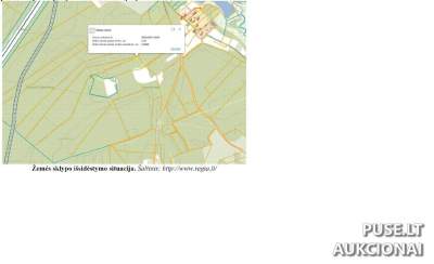 Žemės sklypo dalis (1/8) Švenčionių rajone, Sudotos kaime, pradinė kaina 1020 EUR, parduodama aukcione