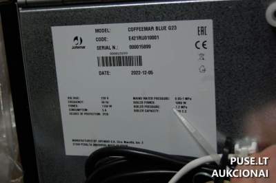 Kavos aparatas aukcione Panevėžyje su pradine 426 EUR kaina