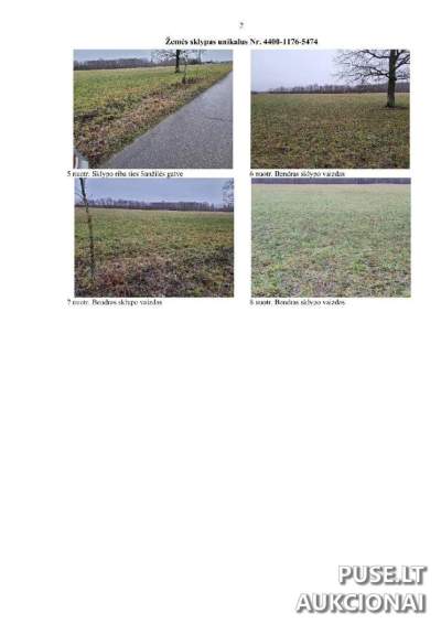 1/2 žemės ūkio paskirties sklypo dalis Panevėžio rajone, Bernatonių kaime, pradinė kaina 2000 EUR