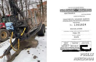 Medvežės priekaba PALMS aukcionas Kretingoje pradinė kaina 3970 EUR