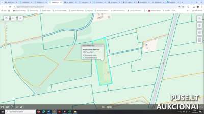 1/4 Žemės ūkio sklypo 0.91ha Trakų rajone, Samninkų k., pradinė kaina 400 EUR