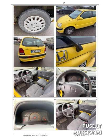 Parduodamas keleivinis automobilis HONDA LOGO antstolių varžytynėse pradinė kaina 640 EUR