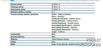 Nedidelis 29 kv.m. butas Joniškio rajone, Latveliškių kaime, pradinė kaina 616 EUR