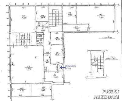 Administracinės patalpos Panevėžyje, Aukštaičių g. 4, 255 kv.m, 78000 EUR pradinė kaina