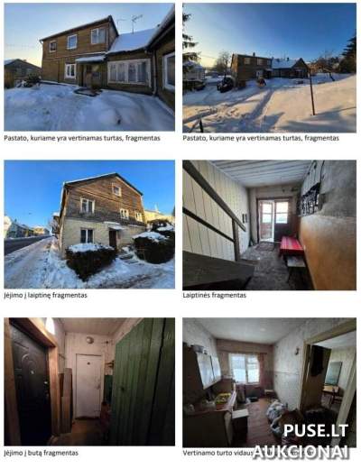 J2 kambarių butas Obeliuose, Rokiškio r., 53 kv.m, pradinė kaina 2910 EUR